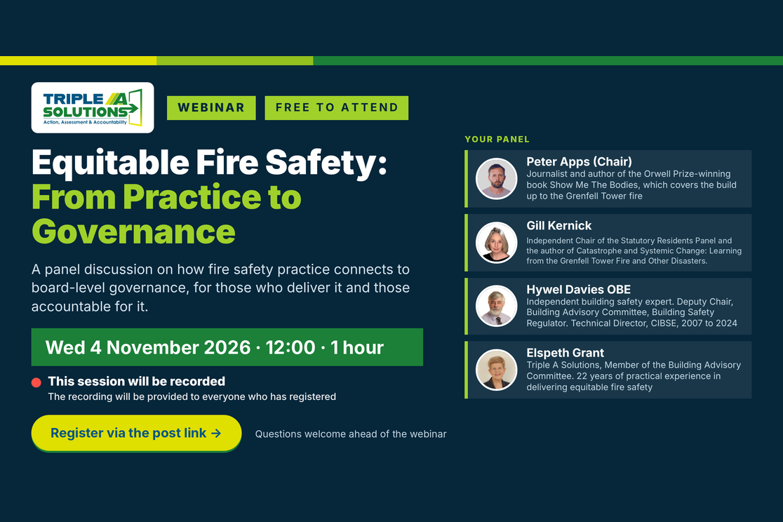 Equitable Fire Safety: From Practice to Governance